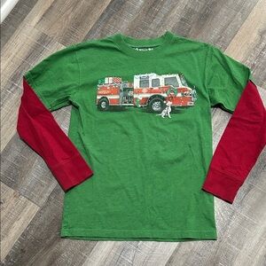 Wes & Willy Long Sleeve Firetruck Christmas Tee